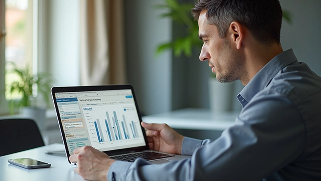 Интерактивный график бюджета с категориями расходов на экране ноутбука